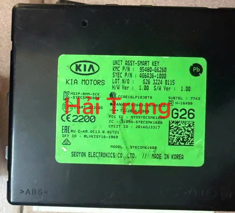 95480G6260 Hộp điều khiển chìa khóa Smart Key Kia Morning 2021-2024 Tháo Xe