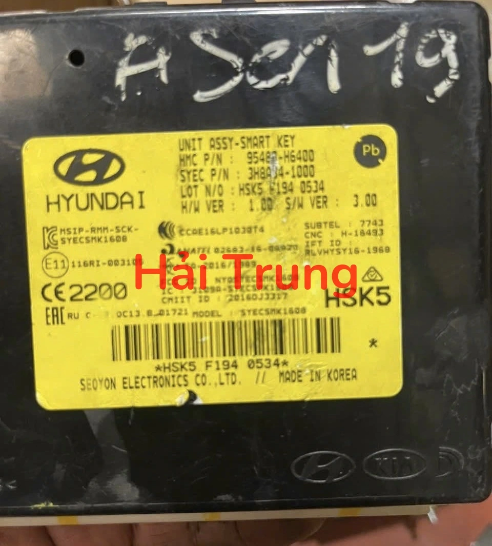 Thiết bị nhận tín hiệu Hyundai Accent 2018 95480H6400