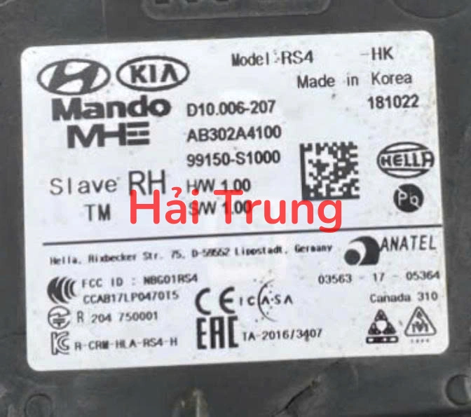 99150S1000 Cảm biến cảnh báo vượt hông sau Hyundai Santafe 2019-2021 Tháo Xe