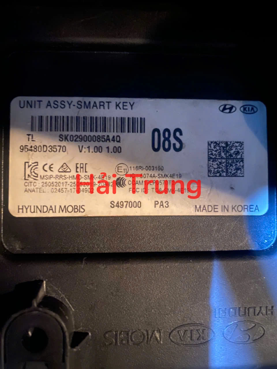 HỘP NHẬN CHÌA KHOÁ HYUNDAI TUCSON 95480D3570