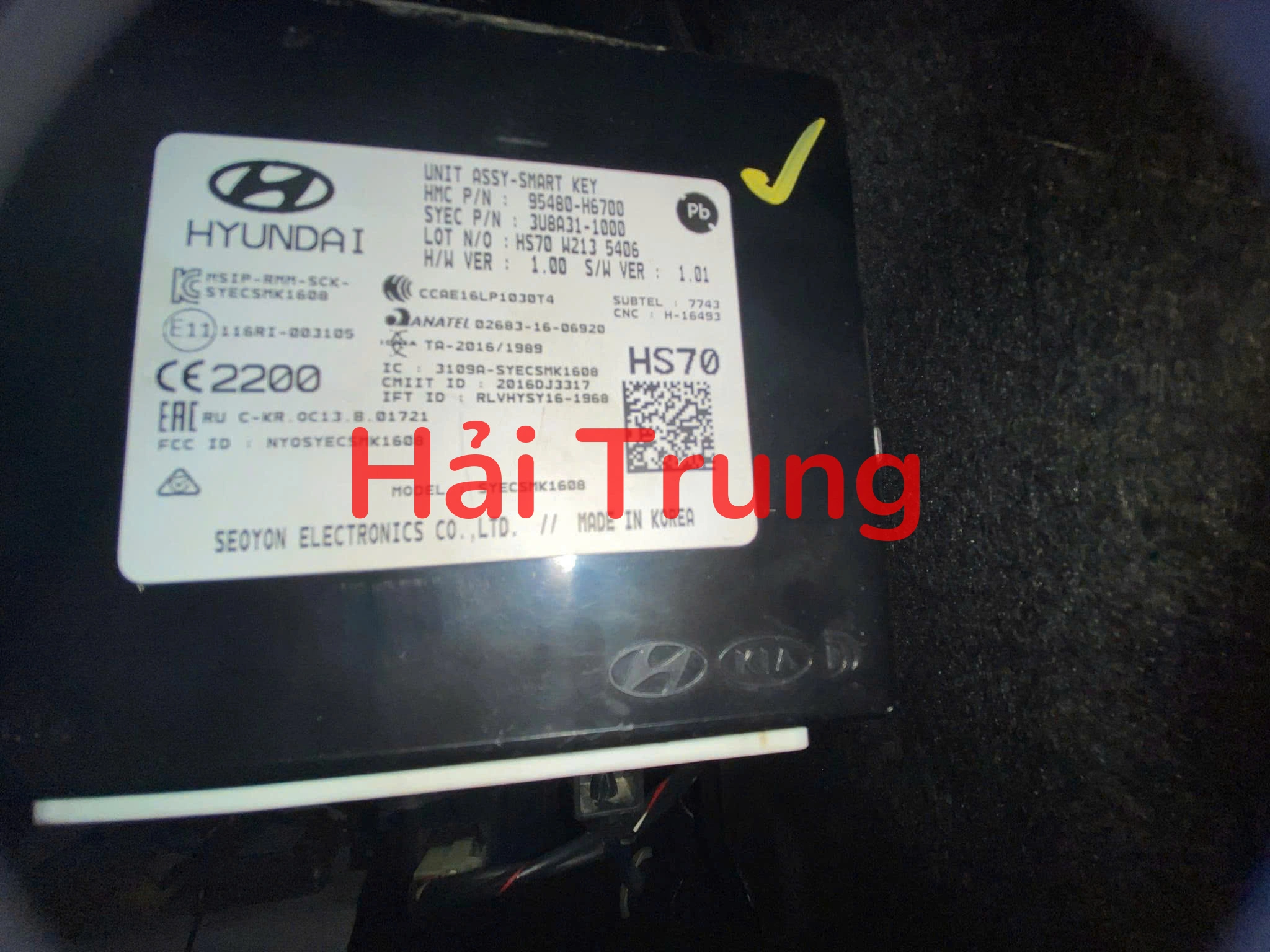 Hộp điều khiển từ xa ( hộp smartkey) Hyundai Accent 2018-2024 95480H6700