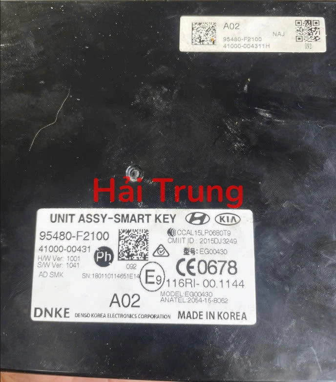 95480F2100 Hộp điều khiển chìa khóa Smart Key Hyundai Elantra 2016-2020 Tháo Xe