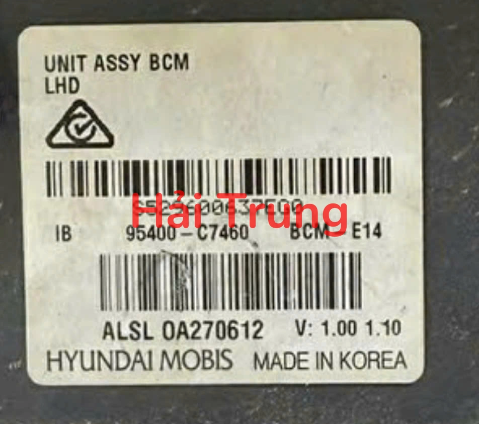 95400C7460 Hộp điều khiển điện thân xe BCM Hyundai I20 Tháo Xe