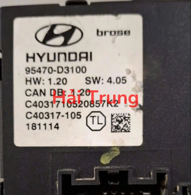 95470D3100 Tháo xe Hộp điều khiển cửa hậu Hyundai Tucson 2019-2021