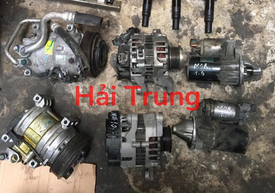 Tháo xe Lốc điều hòa, Máy phát, Củ đề Kia Morning, I10 3 Máy 