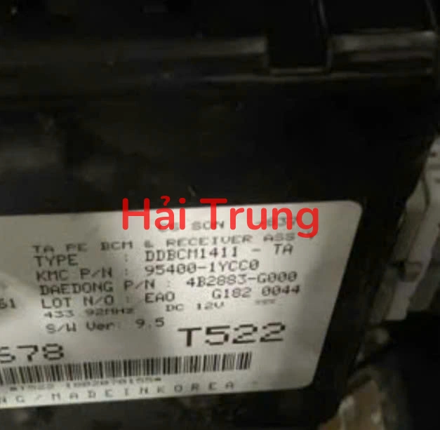 95400 1YCC0 Hộp điều khiển điện thân xe BCM Hyundai I10, Kia Morning