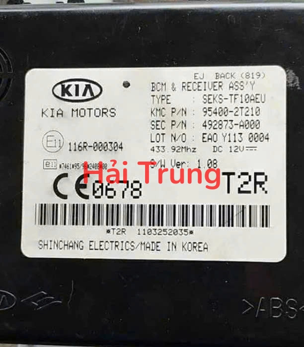 954002T210 Tháo xe hộp điện thân xe BCM Kia Optima