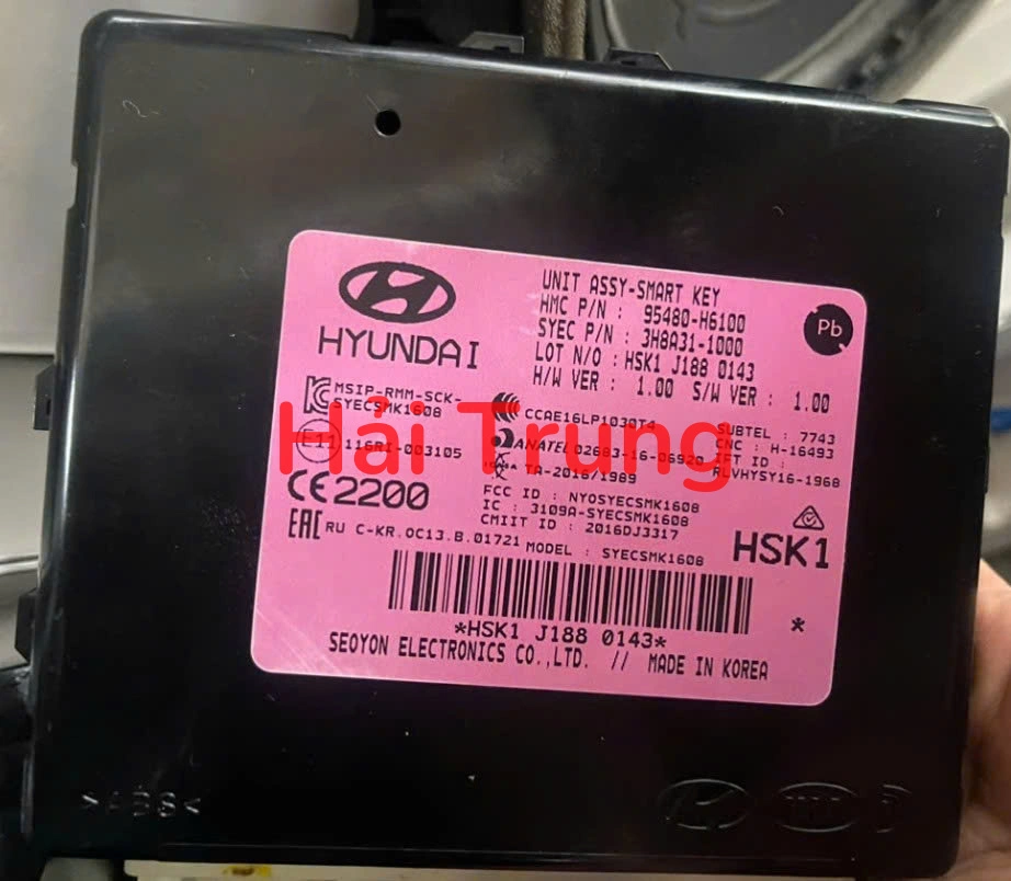 Hộp điều khiển chìa khóa Smart Key Hyundai Accent 2018-2020 Tháo Xe 95480H6100
