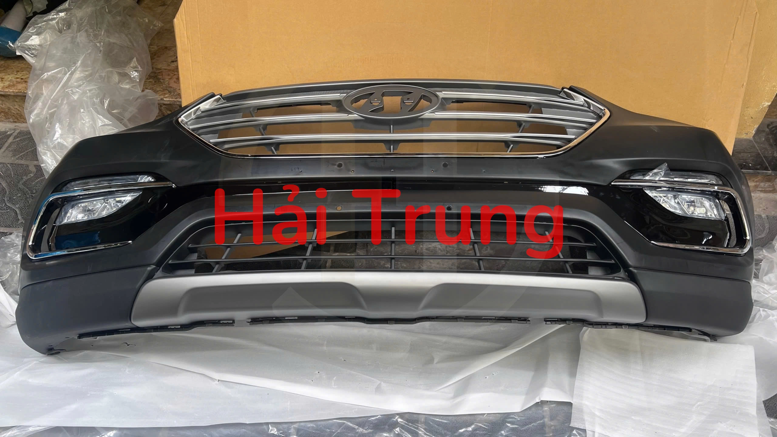 Nguyên bộ cản trước Hyundai Santafe 2016-2018