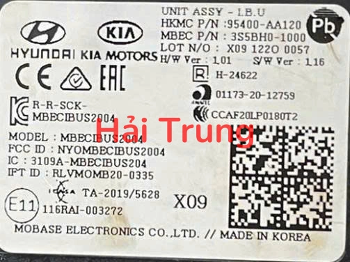 95400AA120 Hộp điều khiển điện thân xe IBU Hyundai Elantra 2022-2024 Tháo xe