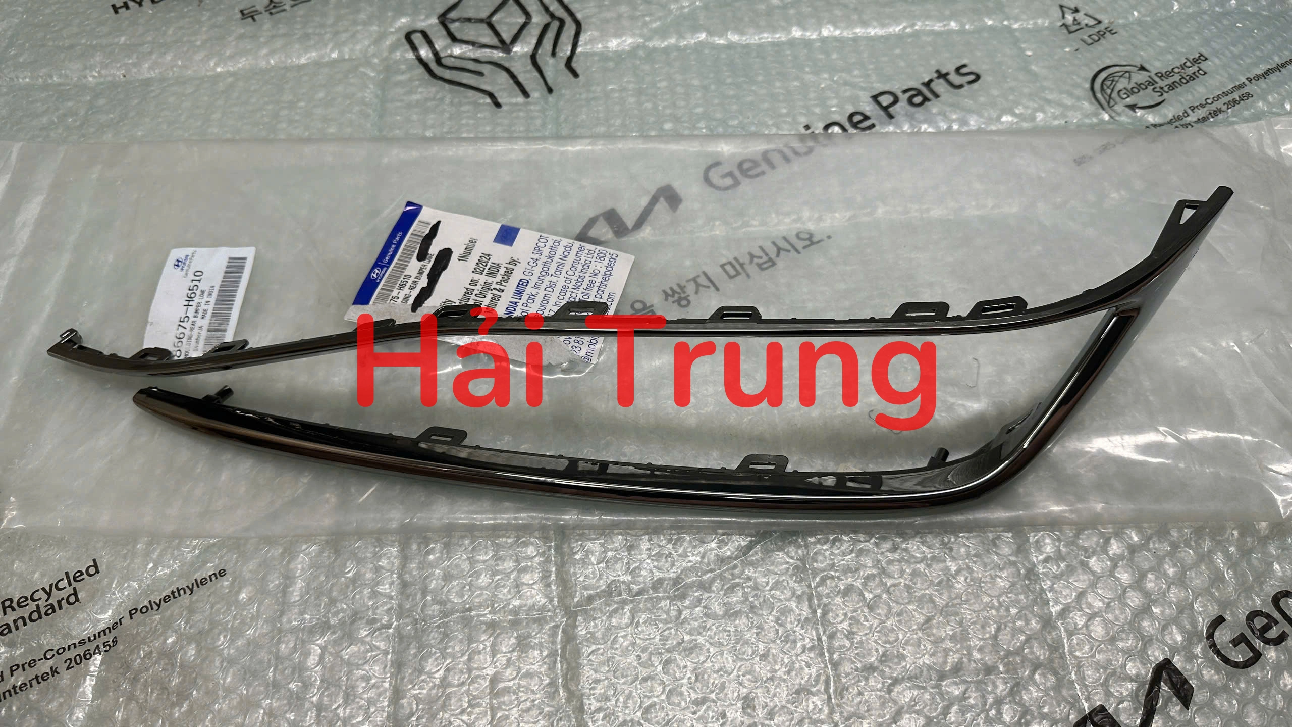 Nẹp mạ cản sau Hyundai Accent 2021-2024 chính hãng 86675H6510 86676H6510 