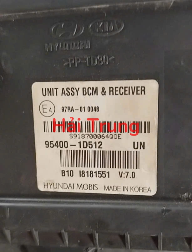 954001D512 HỘP ĐIỀU KHIỂN THÂN XE KIA CARENS, RONDO THÁO XE