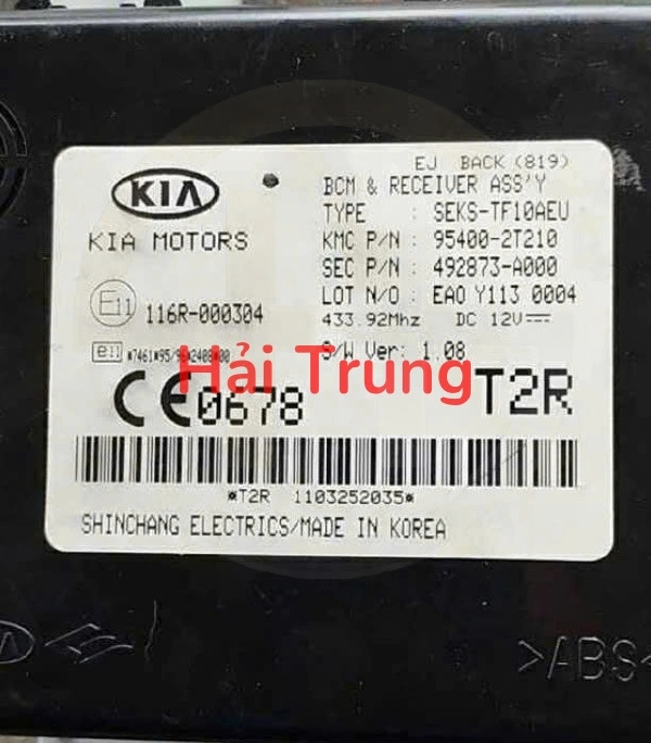954002T210 Tháo xe hộp điện thân xe BCM Kia Optima