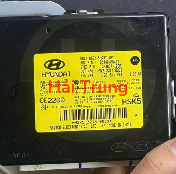 95480H6400 Tháo xe hộp Smart Key Hyundai Accent 2018-2020