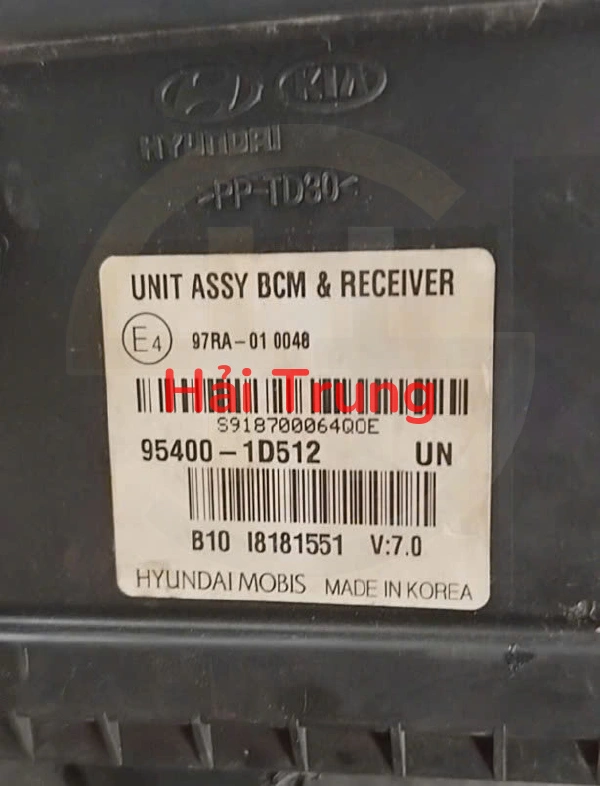 954001D512 HỘP ĐIỀU KHIỂN THÂN XE KIA CARENS, RONDO THÁO XE