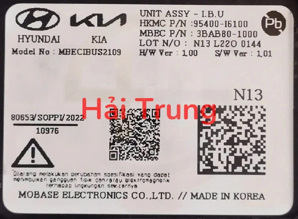 95400I6100 Hộp điều khiển điện tử IBU Hyundai Creta 2022-2024 Tháo Xe