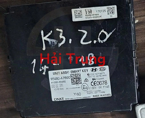 95480A7600 Tháo xe Hộp điều khiển khóa Smart Key Kia K3 2013-2016, Cerato 2016-2018